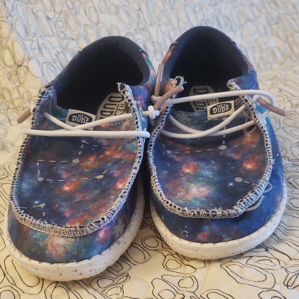 Hey Dude Kids' Galaxy Print Moccasins
